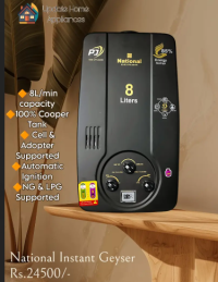 National Instant Water Heater Geyser/ 8 litre / 1Year Warranty