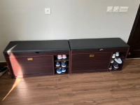 SHOE RACKS / CABINETS X 2