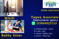 Maids / House Maids / cook / Nanny , chef / Baby Sitter maid available