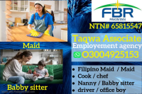 Maids / House Maids / cook / Nanny , chef / Baby Sitter maid available