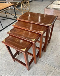 sheesham wood nesting tables set