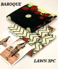 Stylish Off White Printed Suit set- 3 piece Lawn suit