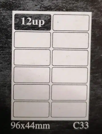 A4 size Barcode Sticker Labels Sticker Sheet Crystal Brand