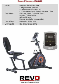 Revo Fitness Imported Recumbent Exercise Cycle