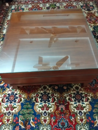 Dining Table - Wooden Dining - 10 Chair Dining - Glass Top Dining